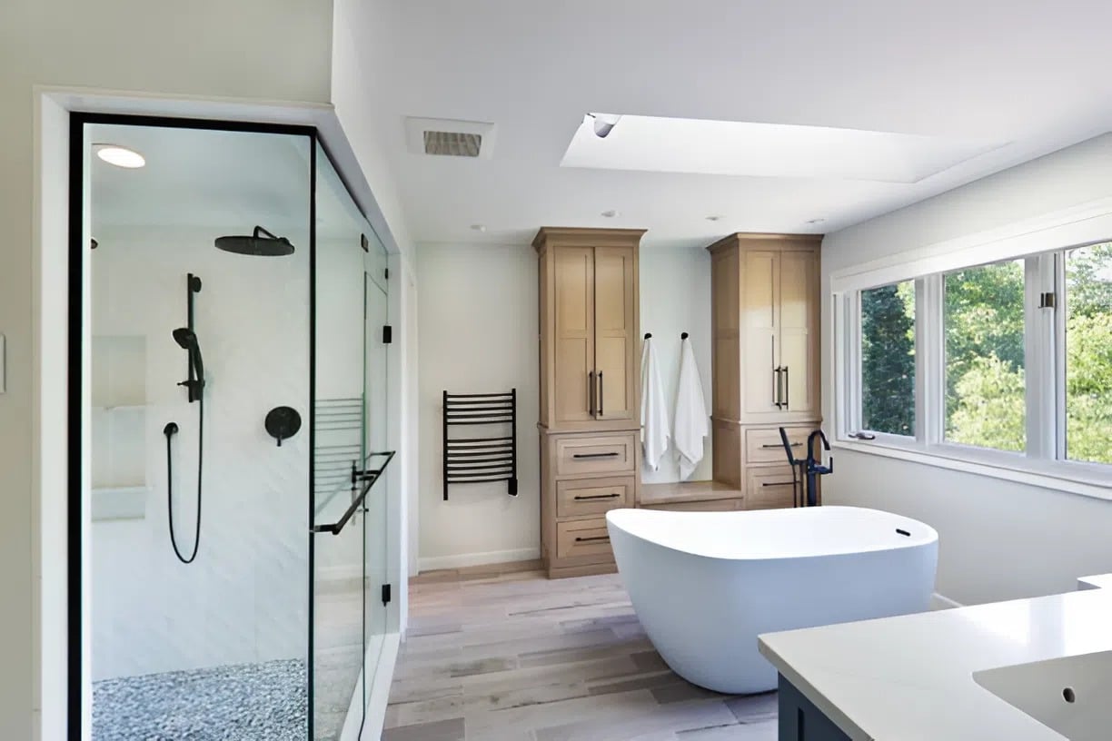 Bathroom painted in light neutral tones for a fresh, timeless look by a painter in Westminster, MD